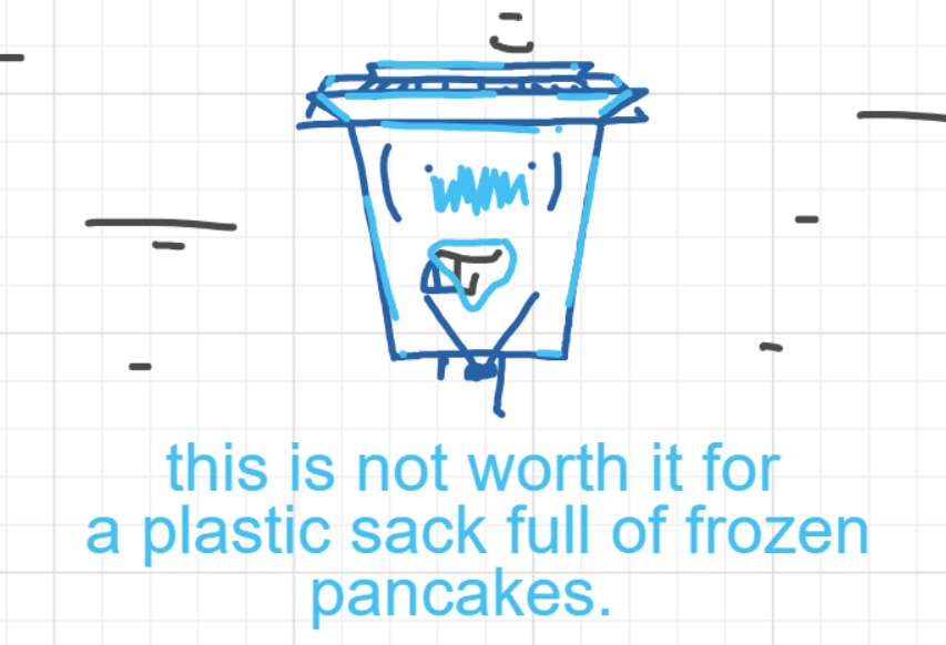 A panel from I've Been Everywhere, Man, episode nine of the Board Boards object show by Furretwalk/WalkingFurret.